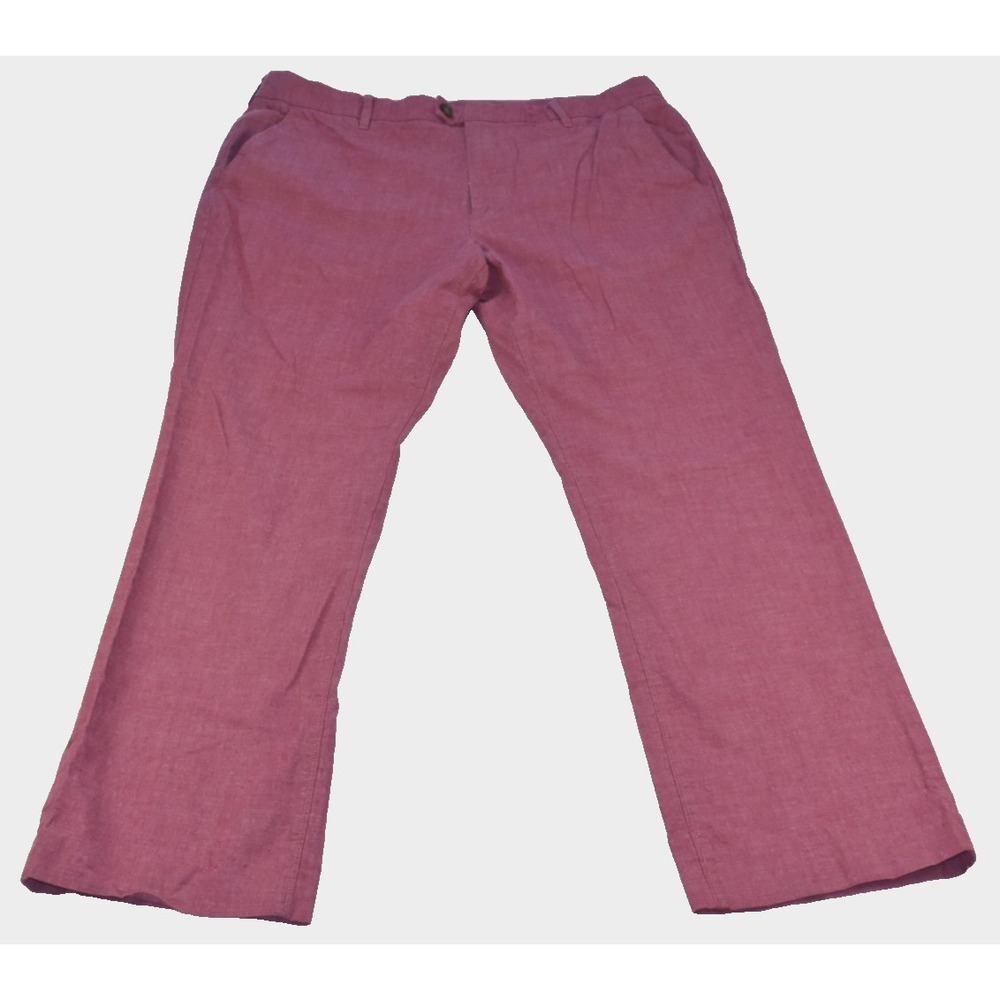 Bonobos Straight Fit Men Pants Size 38 x 30 Pink Coral Chino Flat Front